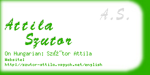 attila szutor business card